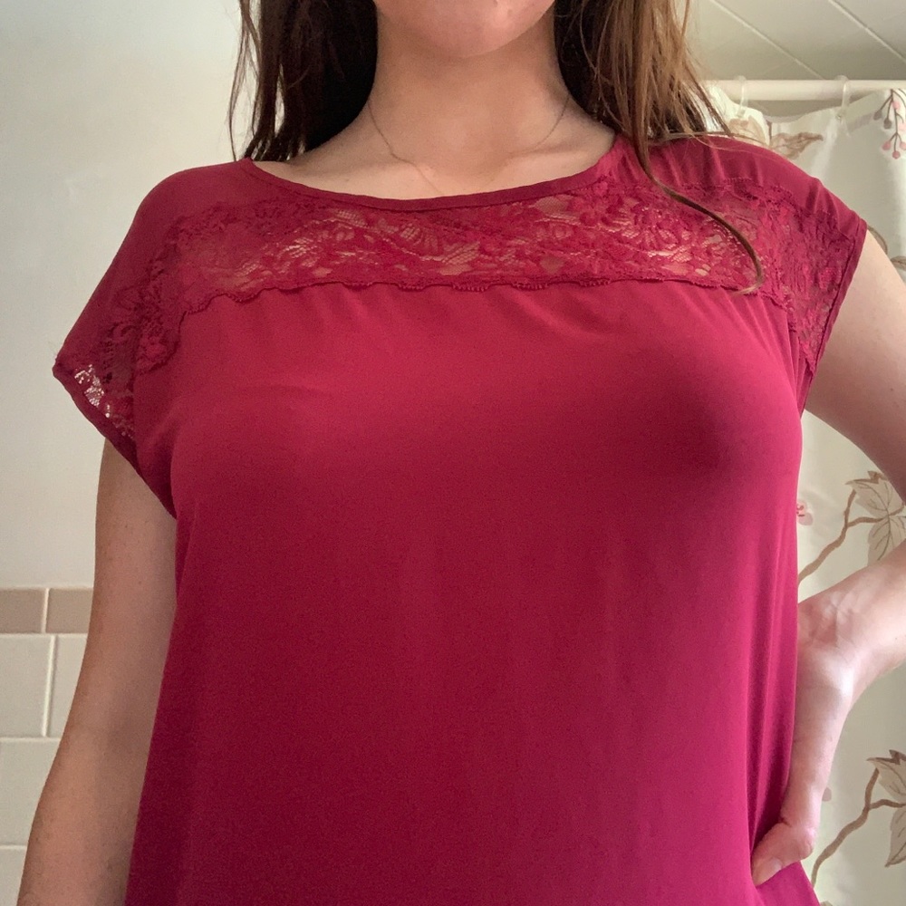 Red Lace Top